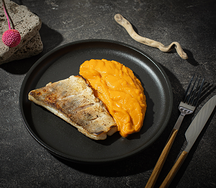 Судак с пюре из батата