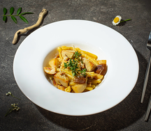 Казаречче с белыми грибами