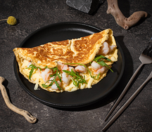 Омлет с креветками