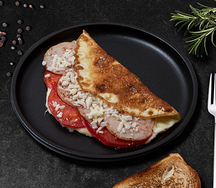 Омлет с ветчиной и томатами