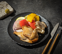 Цыпленок с овощами гриль