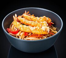 Удон с креветками