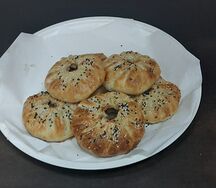 Самса с курицей и грибами