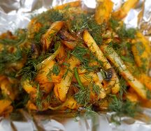 Жареный картофель с грибами