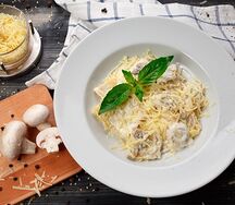 Равиоли с сыром и ветчиной