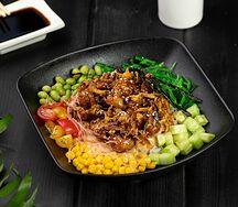 Поке с куриным попкорном