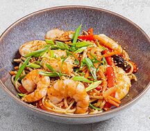 Wok креветка с удоном и терияки-соусом
