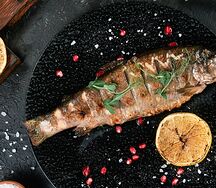 Шашлык из форели целиком