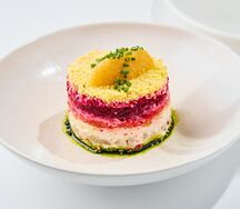 Мимоза с копченной форелью