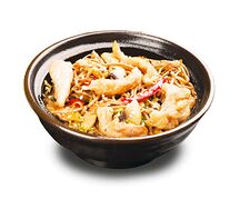 Китайская соба с овощами и курицей