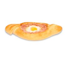 Хачапури по-аджарски с ветчиной
