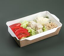 Салат Цезарь с индейкой