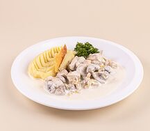 Фрикасе с картофельным пюре