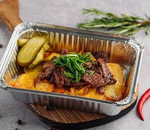 Картофель по-домашнему с огурчиками
