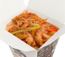 Харусаме с курицей в чесночном соусе