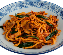 Цомян с курицей и грибами