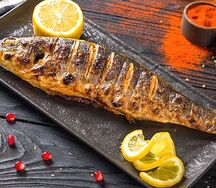 Сибас на мангале