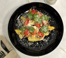 Салат с картофелем и грибами