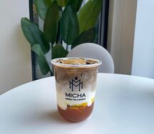 Mango latte coffee