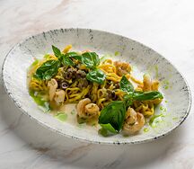 Лингвини с креветками