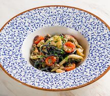 Спагетти Неро с морепродуктами