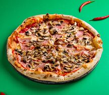 Итальянская ветчина с грибами (27см)