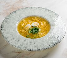 Куриный суп с яйцом - страчателла
