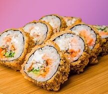Ролл Темпура с лососем и угрем