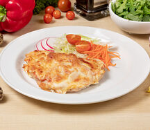 Куриная грудка запеченная с помидорами и сыром