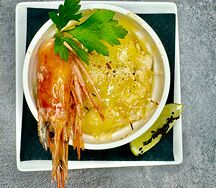 Жюльен с креветками 