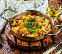 Картофель жареный с грибами