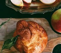 Мини ватрушка с яблоком и корицей