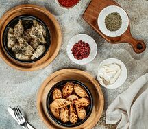 Комбо: Пельмени Гюрзя , Гюрзя жареные