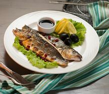 Сибас на углях