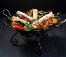 Садж из баранины с овощами