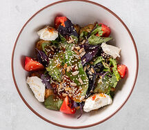 Салат с хрустящим баклажаном