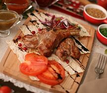 Каре теленка на углях