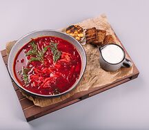 Борщ со сметаной