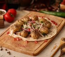 Бэби-картофель на углях