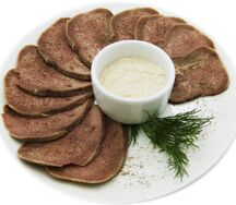 Язык говяжий с хреном