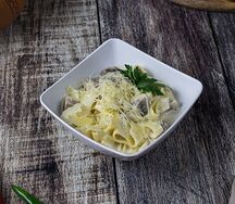 Феттуччине с белыми грибами