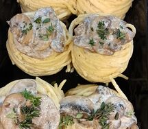 Спагетти с грибами