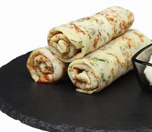 Блинчик с сыром и ветчиной