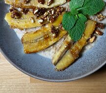 Банановая каша на миндальном молоке