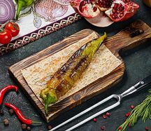 Армянский острый перец на углях