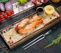 Семга на мангале