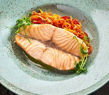 Семга на пару