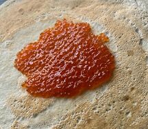 Блин с красной икрой