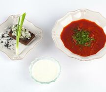 Борщ с языком