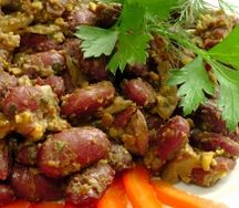 Лобио красное с орехами